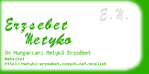 erzsebet metyko business card